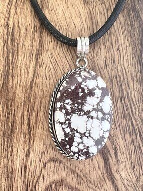 Wild Horse Turquoise 925 Silver Plated Necklace Native American Jewelry